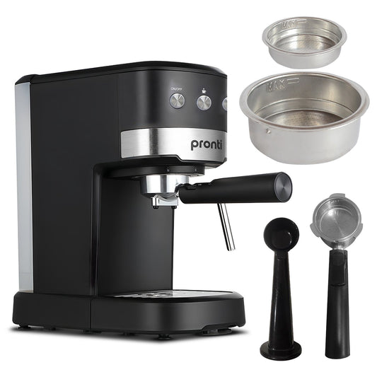 Pronti KCM-850D Coffee Machine 20 Bar Espresso Maker with Milk Frother and 1.25L Tank