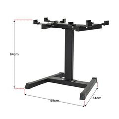 Powertrain Eon 2 X 45kg Adjustable Dumbbells W/ Stand Heavy-duty Storage Rack Home Gym 9 Strength Training Equipment