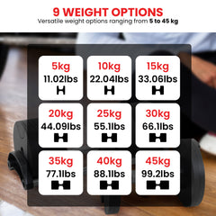 Powertrain Eon Dial-Up 45KG Adjustable Dumbbell - Green