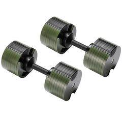 Powertrain Eon Dial-Up 90KG Adjustable Dumbbells Pair - Green