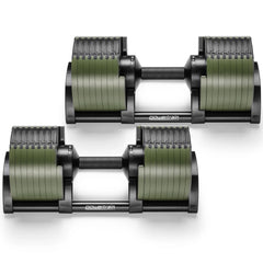 Powertrain Eon Dial-Up 90KG Adjustable Dumbbells Pair - Green