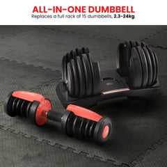 Powertrain 24kg Adjustable Dumbbell