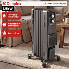 Dimplex 1.5kW Oil Free Column Heater 5 Fin with Thermostat Turbo Fan