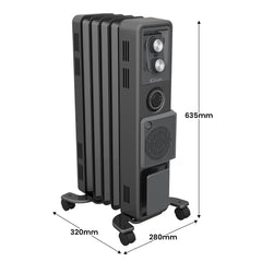 Dimplex Oil Free 1.5kW Column Heater w/ Turbo Fan and Timer in Black