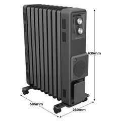 Dimplex Oil Free 2.4kW Column Heater w/ Thermostat and Turbo Fan in Black