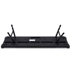 Karrera 61-Key Electronic Piano Keyboard with LED and Folding Stand in Black CHJ-SD1