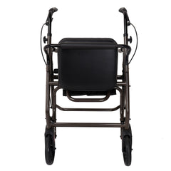 Orthonica Foldable Steel Frame Rollator Walker Lightweight Mobility Aid in Grey