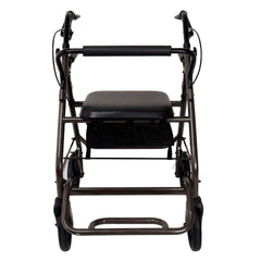 Orthonica Foldable Steel Frame Rollator Walker Lightweight Mobility Aid in Grey