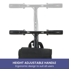 Orthonica Mobility Steel Knee Scooter Walker Steerable Ergonomic Foldable Scooter 10-inch Wheels Height Adjustable Steel Frame 136kg Weight Capacity