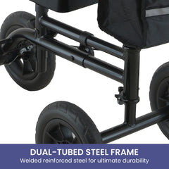Orthonica Mobility Steel Knee Scooter Walker Steerable Ergonomic Foldable Scooter 10-inch Wheels Height Adjustable Steel Frame 136kg Weight Capacity
