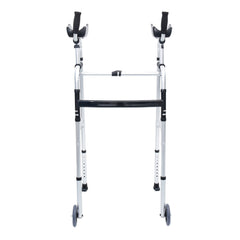 Orthonica Folding Rollator Walker Aluminium Adjustable Handles With Cane Box