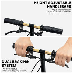 Orthonica Knee Walker with Adjustable Pad and Dual Brakes