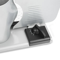 Pronti White Electric Food Slicer 200W with Adjustable Thickness 1 to 15mm Serrated and Fine Edge Stainless Steel Blades