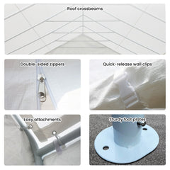 Wallaroo 6x6m Outdoor Event Marquee Gazebo Party Wedding Tent - White