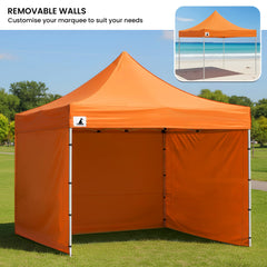 Wallaroo Gazebo Tent Marquee 3x3 PopUp Outdoor - Orange