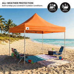 Wallaroo Gazebo Tent Marquee 3x3 PopUp Outdoor - Orange