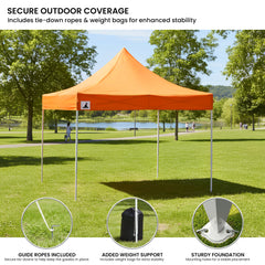 Wallaroo Gazebo Tent Marquee 3x3 PopUp Outdoor - Orange