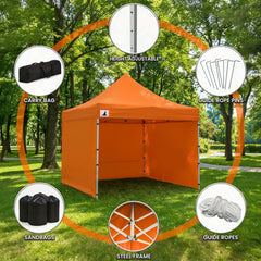 Wallaroo Gazebo Tent Marquee 3x3 PopUp Outdoor - Orange