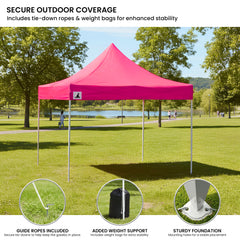 Wallaroo Gazebo Tent Marquee 3x3 PopUp Outdoor Pink