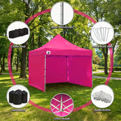 Wallaroo Gazebo Tent Marquee 3x3 PopUp Outdoor Pink