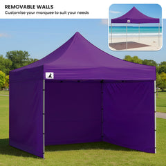 Wallaroo Gazebo Tent Marquee 3x3 PopUp Outdoor Purple