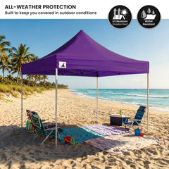 Wallaroo Gazebo Tent Marquee 3x3 PopUp Outdoor Purple