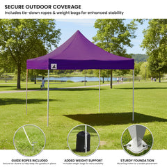 Wallaroo Gazebo Tent Marquee 3x3 PopUp Outdoor Purple