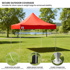 Wallaroo Gazebo Tent Marquee 3x3 PopUp Outdoor Red