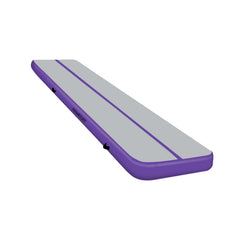 Powertrain Airtrack 20cm Thick 4m x 1m Inflatable Gymnastics Tumbling Mat Air Track - Purple