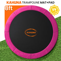 Kahuna 8ft Replacement Trampoline Safety Pad Cover and Jumping Spring Mat - Pink