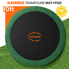 Kahuna 10ft Replacement Trampoline Safety Pad Cover and Jumping Spring Mat - Green