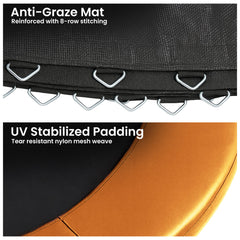 Kahuna 10ft Replacement Trampoline Safety Pad Cover and Jumping Spring Mat - Orange
