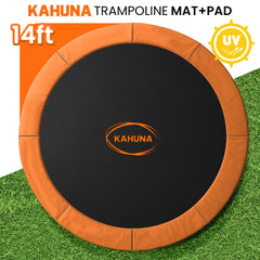 Kahuna 14ft Replacement Trampoline Safety Pad Cover and Jumping Spring Mat - Orange