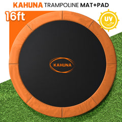 Kahuna 16ft Replacement Trampoline Safety Pad Cover and Jumping Spring Mat - Orange