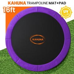 Kahuna 16ft Replacement Trampoline Safety Pad Cover and Jumping Spring Mat - Purple
