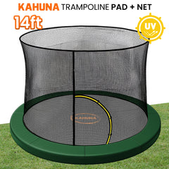 Kahuna 14ft Trampoline Pad and Net in Green