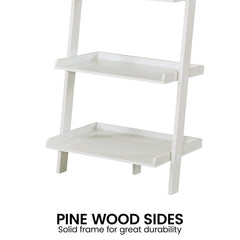 Sarantino Aster 5-Tier Ladder Shelf in White