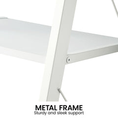 Sarantino Amelia 5-Tier Ladder Shelf in White