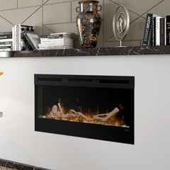 Dimplex 34-inch Linear Fireplace Driftwood and River Rock Accessory Package