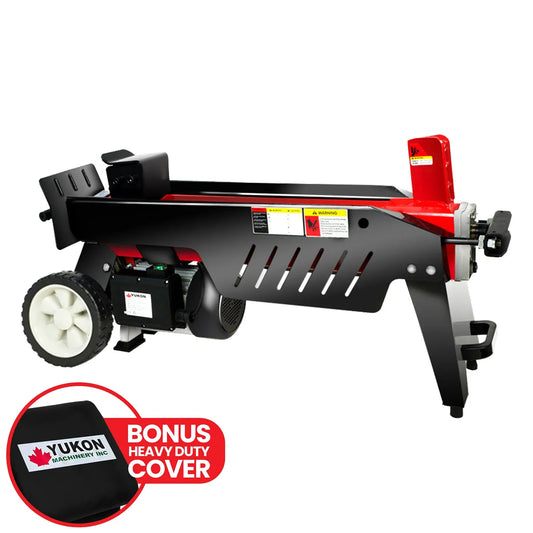 Yukon 7 Ton Electric Log Splitter With Side Protectors Axe Wood Cutter