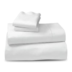 Laura Hill 750 Thread Count Pure Cotton Queen Bed Sheet Set 4 Piece Gift Pack - White