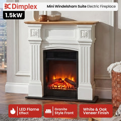 Dimplex 1.5kW Mini Windelsham Suite Electric Fireplace with LED Flame Effect