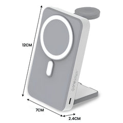 OneAdaptr OneGo Grey 5 in 1 MagSafe Charging Stand Power Bank