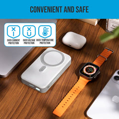 OneAdaptr OneGo White 5 in 1 MagSafe Charging Stand Power Bank