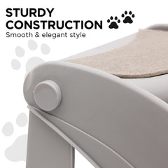 Furtastic Foldable Pet Stairs In Grey - 38cm Dog Ladder Cat Ramp