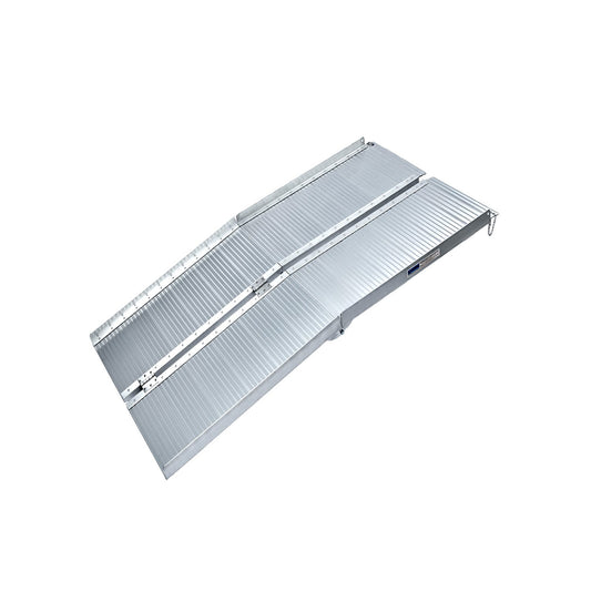 Kartrite 4ft Aluminium Foldable Wheelchair Ramp Non-Slip R02 Silver
