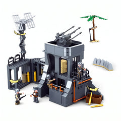 Sluban B0861 Model Kit WWII Atlantic Wall Coastal Bunker Defense Normandy DDay Military Base Outpost Army DIY Set Toy