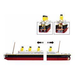 Sluban B1122 Model Kit 1:350 RMS Titanic Ocean Liner Cruise Ship Large Model Maritime Building Blocks DIY Construction