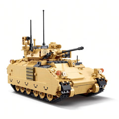 Sluban B1363 Model Kit 1:35 M3A3 Bradley Armored Infantry Vehicle IFV AFV Modern US Army Military Building Blocks DIY Set Toy