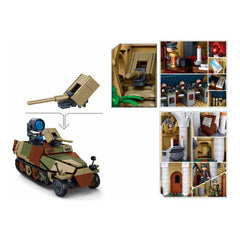 Sluban B1532 Model Kit 44cm Battle Of Sainte Mere Eglise D-Day WWII Paratrooper Army Building Blocks DIY Set Toy